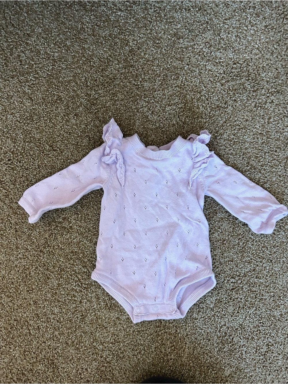 Oshkosh Knit Ruffle One-Piece Bodysuit